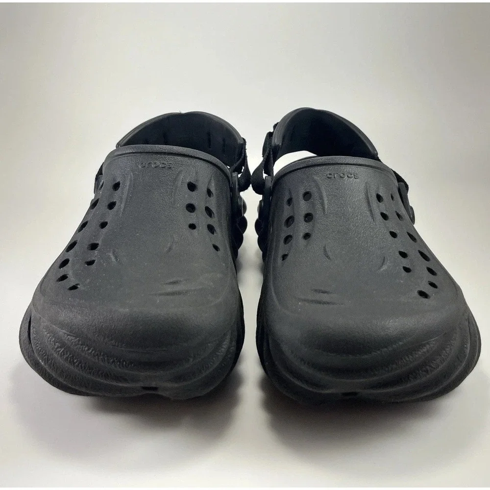 Crocs Echo Clog M 4 W 6 Black Streetwear Hype All Terrain Sandals Water Shoes